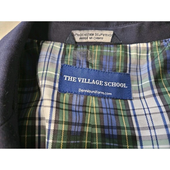 The Village School Blazer Size 38R Golden Buttons Navy - Picture 9 of 11